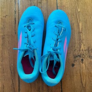 Electric blue Adidas girls soccer cleats size 4